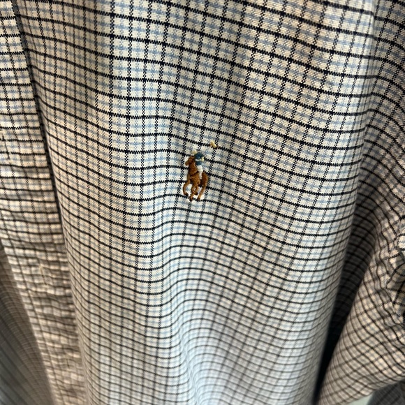 Ralph Lauren - (Large) Tattersall Oxford Multi-Color Long-Sleeve Woven Shirt - Picture 3 of 5